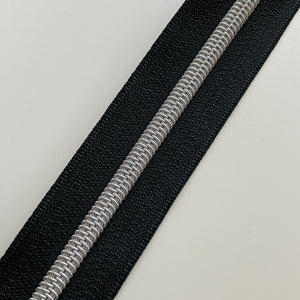 Black tape w/ nickel coil - 3 yards - Zipper Tape